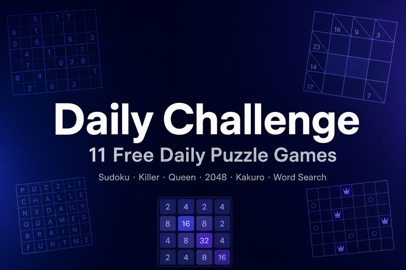 Daily Challenge - Free Online Sudoku, Killer Sudoku, Queen, 2048 & More